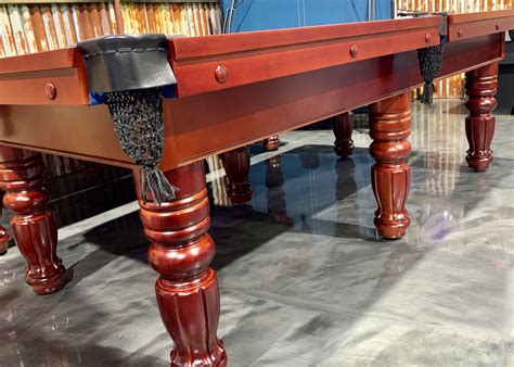 Cedar Colour Pool Snooker Billiard Table 8ft Slate with Blue felt