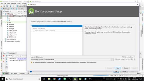 Flutter SDK Path in Android Studio 的图像结果