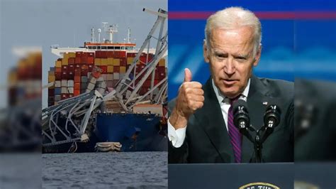 Baldimore ship collapse accident, Joe Biden hails indian sailers ...