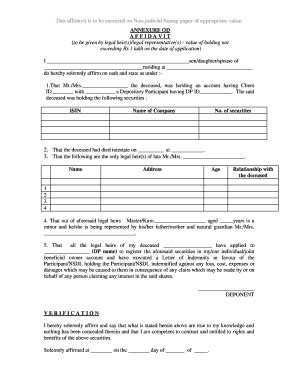 This Affidavit Is To Be Executed On Non-judicial Stamp Paper - Fill and ...