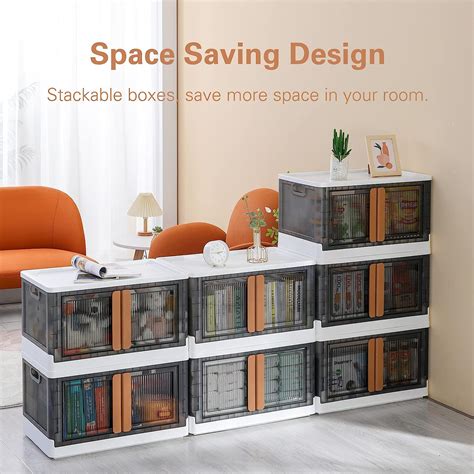 Buy ciecie 2 Pack 34 Quart Plastic Storage Bins with Lid, Large Folding ...