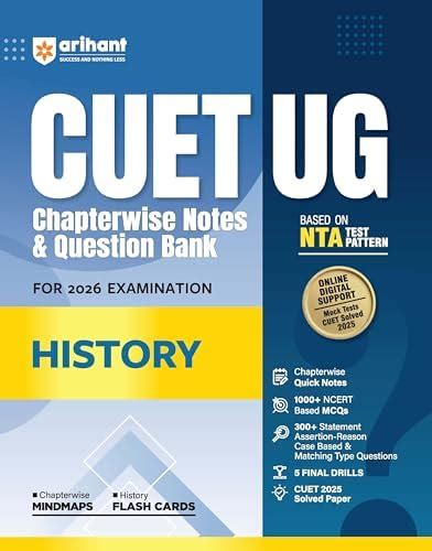 Arihant CUET UG 2026 History Chapterwise Notes & Question Bank | Based ...