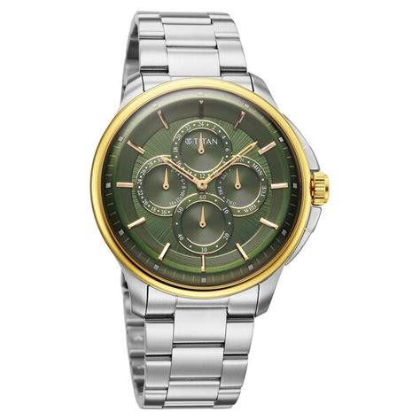 Buy Online Titan Classique Four Eye Multifunction Analog with Green ...