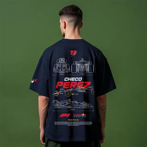 Checo Perez Oversize Navy Blue T-shirt – Getsetwear