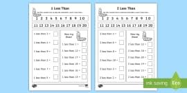 👉 One More One Less Year 1 Maths Differentiated Worksheet