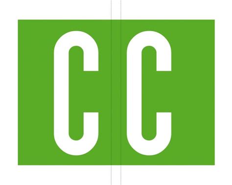 Codetab; bag of 100 x “C”; light green