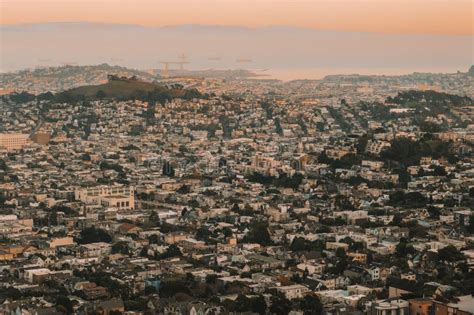 Beautiful City of San Francisco during Sunset with a View of the Bay ...