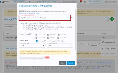 CDP Backups | E2E Cloud
