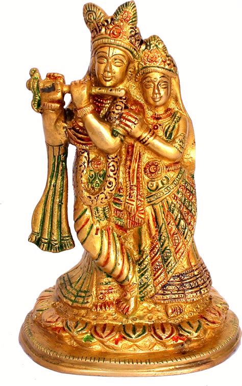 Buy Amazon Brand - Umi Brass Radha Krishna Murti Idol, Gold Traditional ...