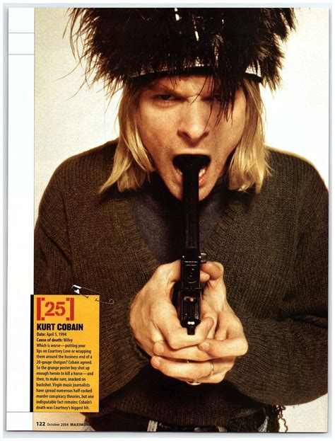Kurt Cobain RIP Gun In Mouth Date of Death Courtney Love magazine ...