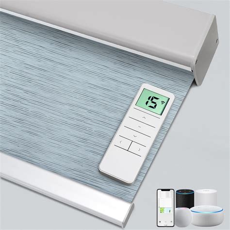Motorized 100 Blackout Roller Shades Custom Smart Blinds With Remote ...