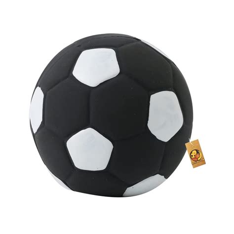 Buy Foodie Puppies Natural Latex Rubber Squeaky Black Football Dog Toy ...