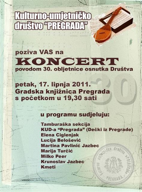 Koncert - 30 godina KUD-a "Pregrada" — Novosti — Pregrada.info