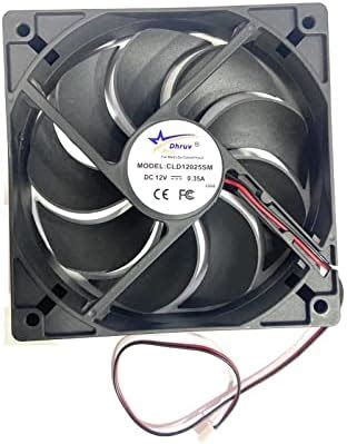 DHRUVPRO 12V Cooling Cabinet Fan Fan Square (12V 120x120x25-MM, 4inch ...