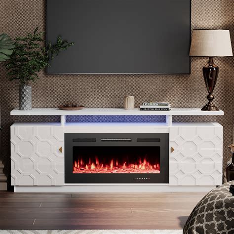 White Fireplace TV Stand - Bed Bath & Beyond