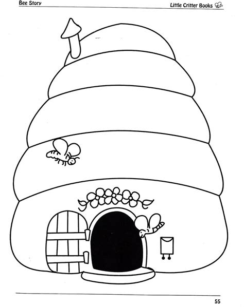 Bee Hive Coloring Page For Kids – Printable Coloring Pages. FREE