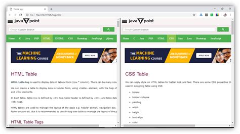 Image result for Frameset HTML Complete Code