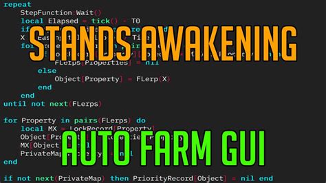 Image result for Stands Awakening AutoFarm Script