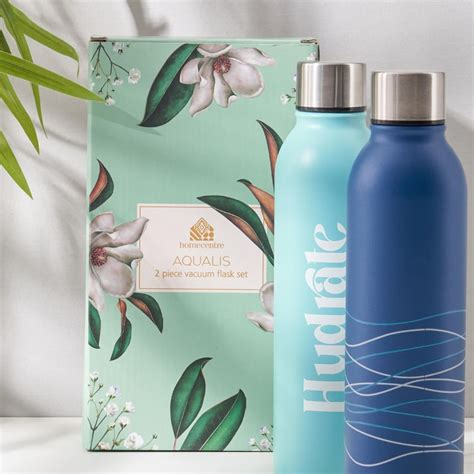 Buy Aqualis Set of 2 Stainless Steel Vacuum Flasks - 500ml from Home ...