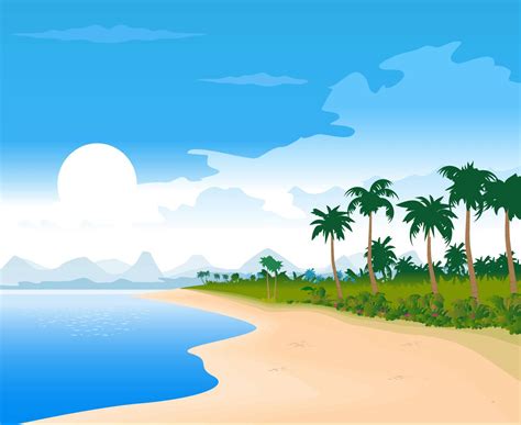 Beach clipart tropical beach, Beach tropical beach Transparent FREE for ...