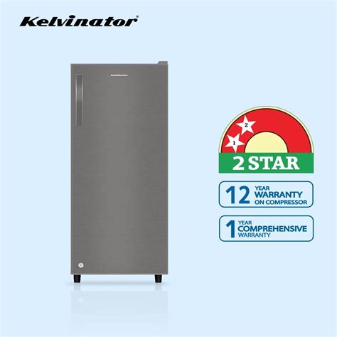 Kelvinator 190 litres Single Door Refrigerator, Hairline Silver KRD-A210HSP