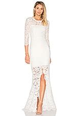 RACHEL ZOE All Over Lace Gown in White | REVOLVE