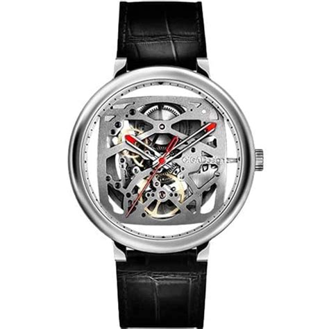 Buy CIGA DESIGN Automatic Mechanical Watch with Black Leather Strap ...