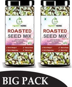 Hobby Herbs Roasted Seed Mix 1kg ( 2 X 500gm ) |Healthy Seed Mix | Rich ...