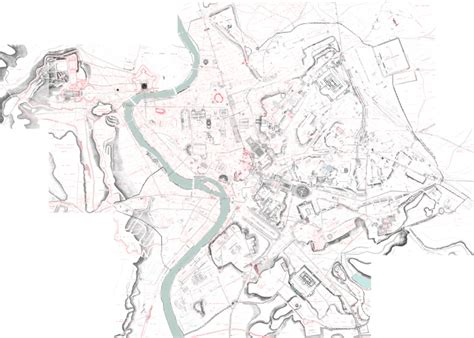 Old Map Rome Rome, 1748, Topografia Di Roma, Pianta, Nolli