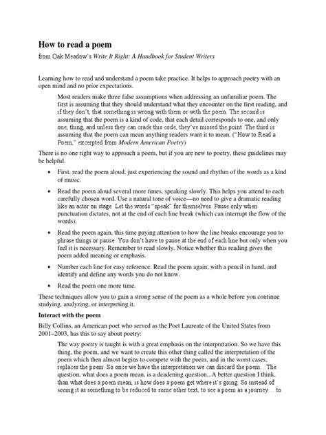 Image result for How to Read Poem