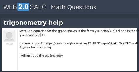 View question - trigonometry help