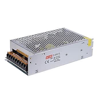 Festnight Power Supply, AC 110V/220V to DC 12V 240W 20A Switching Power ...