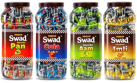Swad Originals Candy Chocolate(Paan,Kachha Aam, Imli, Cola) 4 Flavors ...