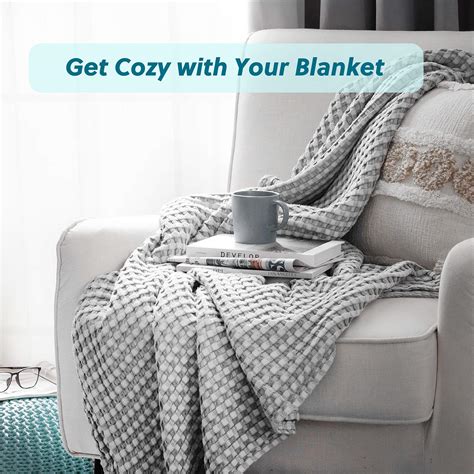 BEDSURE Cooling Bamboo Waffle Weave King Size Blanket - Soft ...