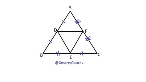 9. If mid points of the sides of a triangle are joined, prove that the ...