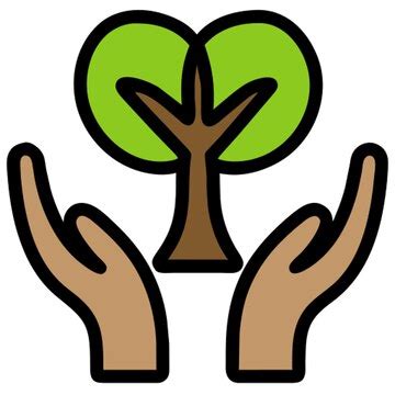 Illustrate an icon of a tree with roots in the shape of helping hands ...