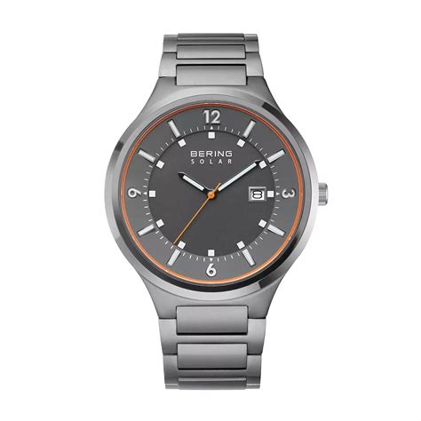 BERING Men's Slim Solar Stainless Steel Bracelet Watch