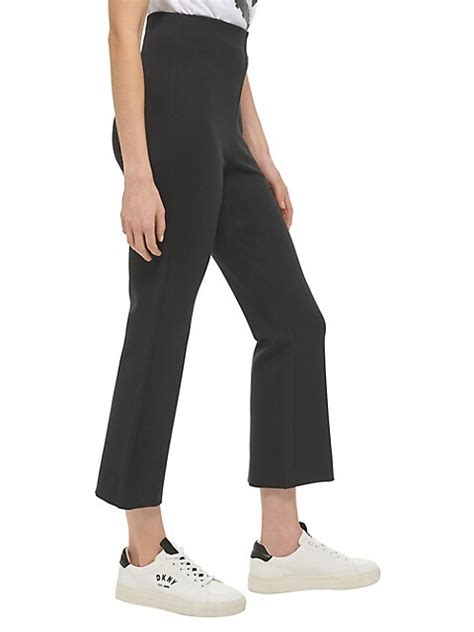 Silky Flared Crop Ponte Pants