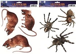 Forum Novelties Creepy Spiders and Rats 3-D Halloween Window Stickers ...