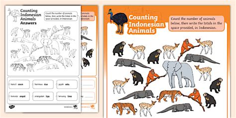 Counting Indonesian Animals - Indonesian