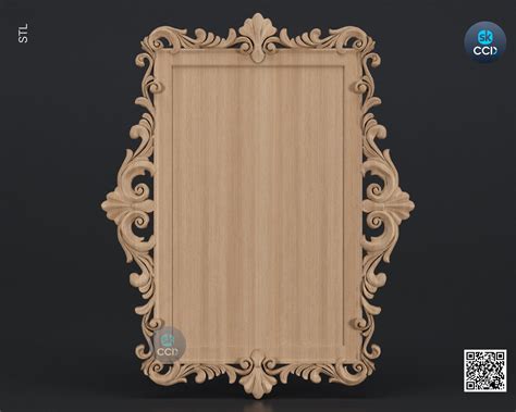 Carved Frame STL 3D Model, Carvign Frame, CNC Router Carving ArtCAM Fi ...