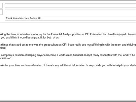 Thank You Email After Interview 的图像结果