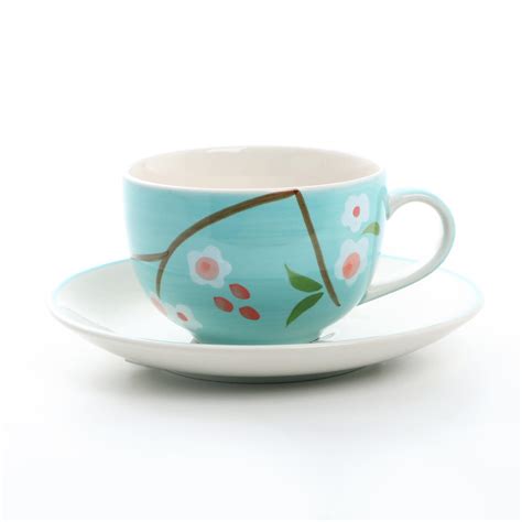 Buy Bespoke Stoneware Printed Cup and Saucer - 230ml from Home Centre ...