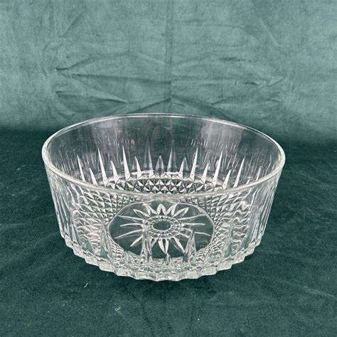 Vintage 1960s Made in France Arcoroc Glass Crystal Serving Bowl ...