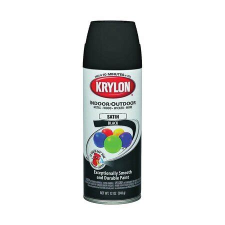 Krylon Paints 12oz Semi-Flat Black 1613 | Zoro