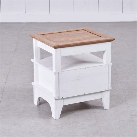 Buy Santorini Bedside Table with Drawer - White from Home Centre at ...