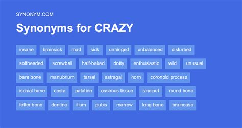Another word for CRAZY > Synonyms & Antonyms