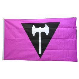 Drapeau Lesbian Pride Labrys à bas prix - maison-des-drapeaux.com