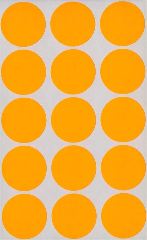 MACO Neon Orange Round Color Coding Labels, 1-1/4 Inches in Diameter ...