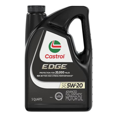 Castrol EDGE 5W-20 Advanced Full Synthetic Motor Oil, 5 Quarts ...